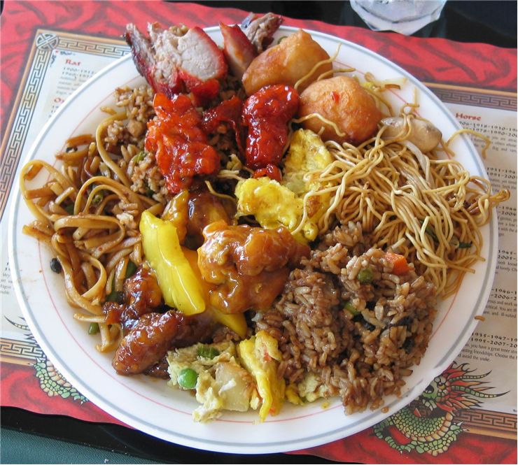 Picture Of Chinese Food Full Plate