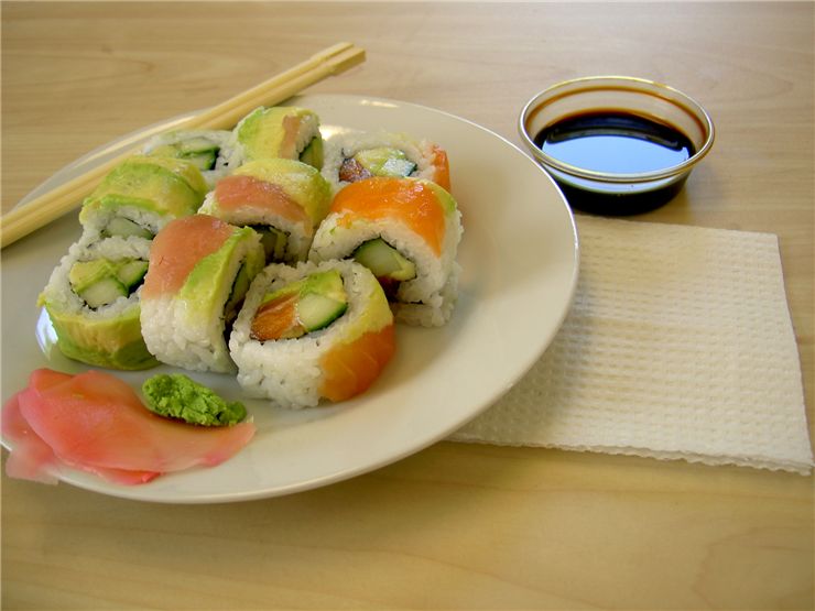 Picture Of Rainbow Sushi Chinese Food